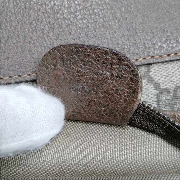 Auth Gucci Brown Monogram Shoulder Bag Vintage, PVC - EUC - Picture 9 of 11